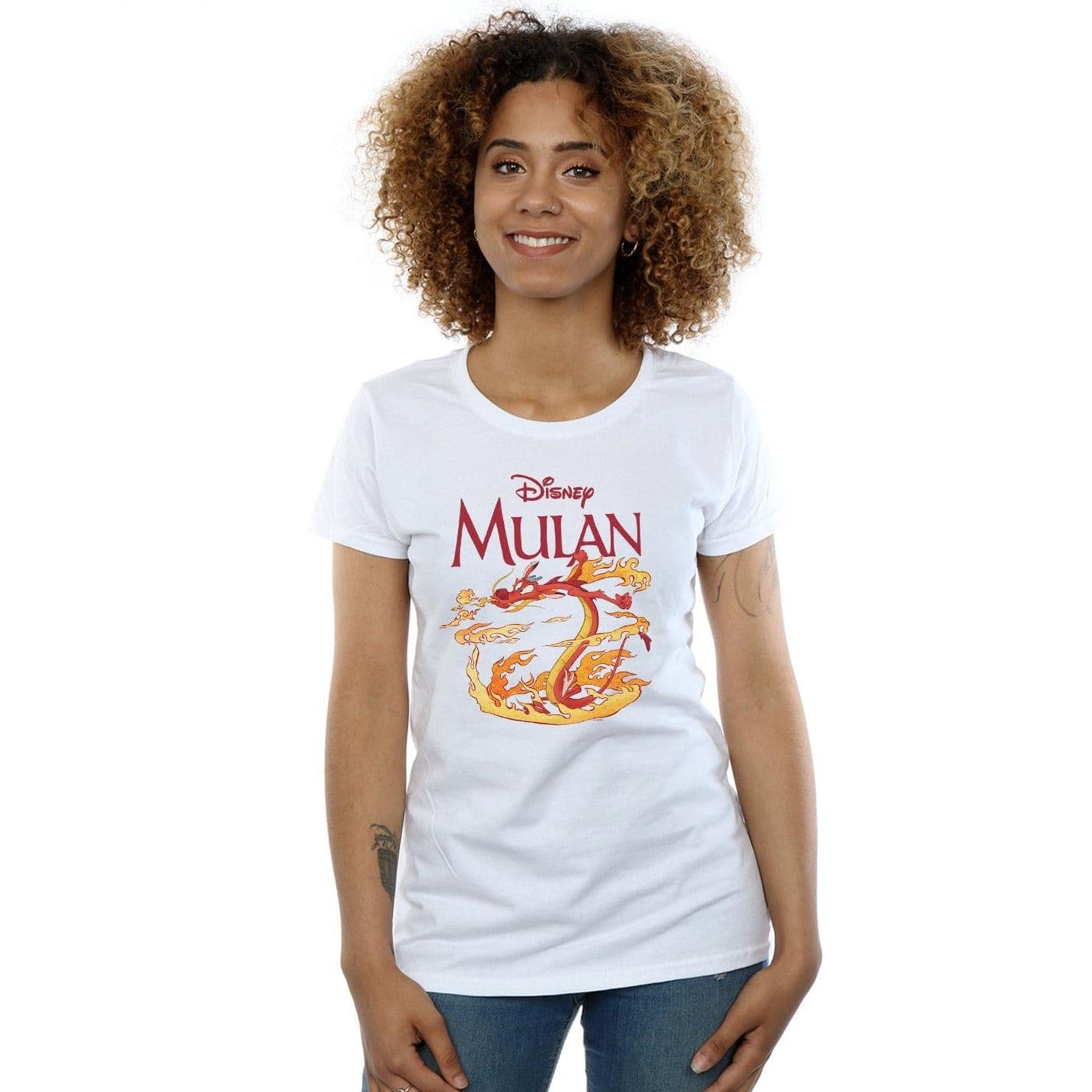 Mulan Mushu Dragon Fire Cotton T Shirt
