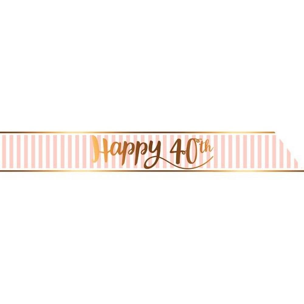 Chic 40th Birthday Sash