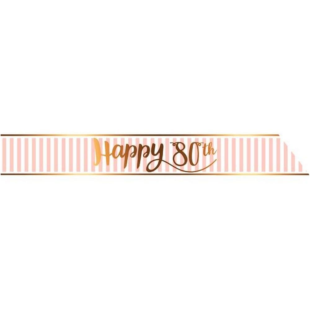 Chic 80th Birthday Sash