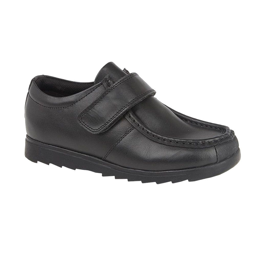 Leather One Bar School Shoes