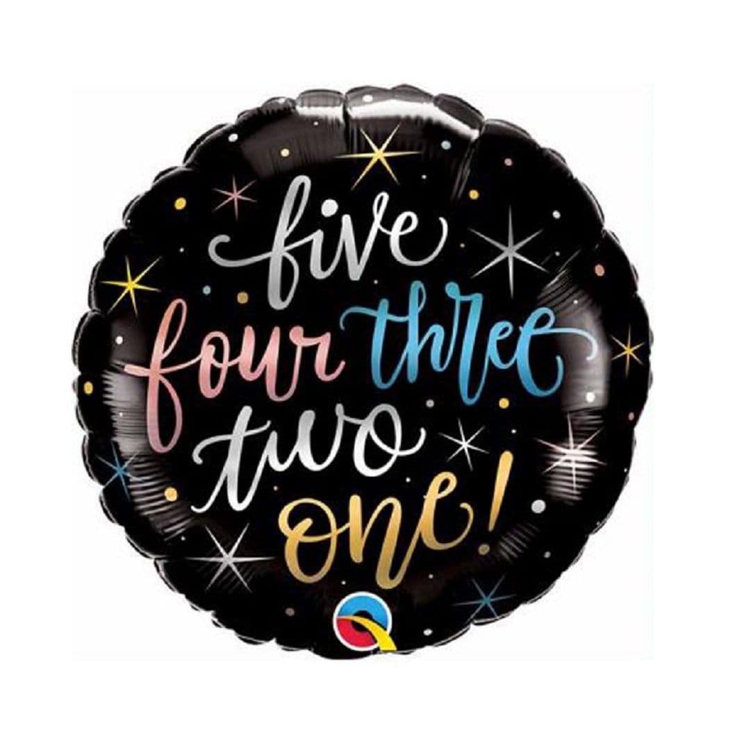Foil Balloon Five Four Three Two One Design