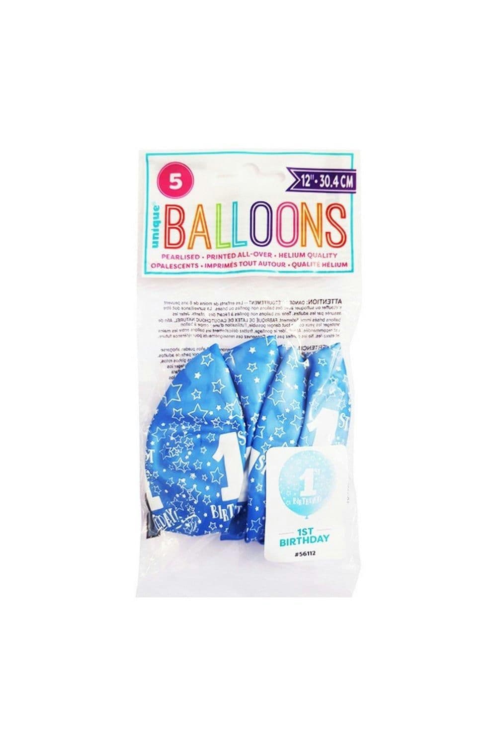 1st Birthday Pearlised Latex Balloons
