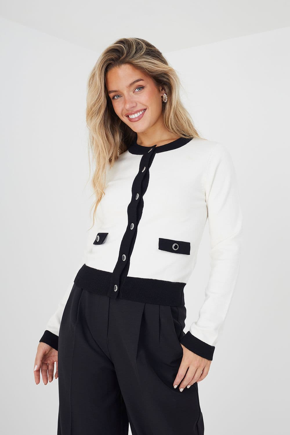 Classic Round Neck Cardigan