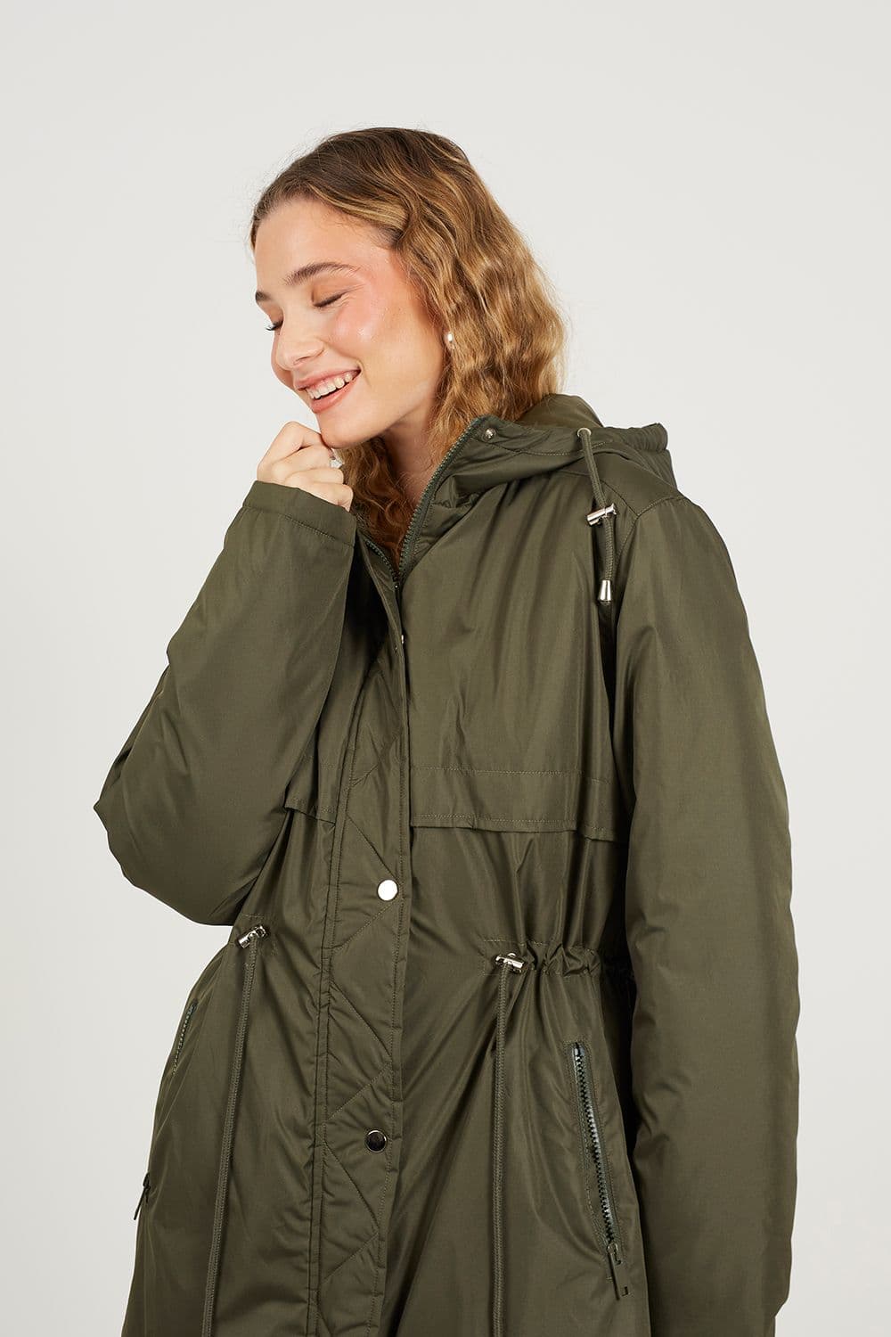 Shower Resistant Padded Parka Jacket
