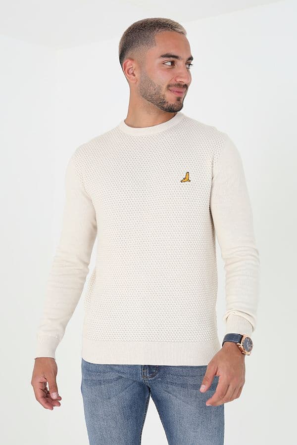 Crew Neck Waffle Knit Jumper