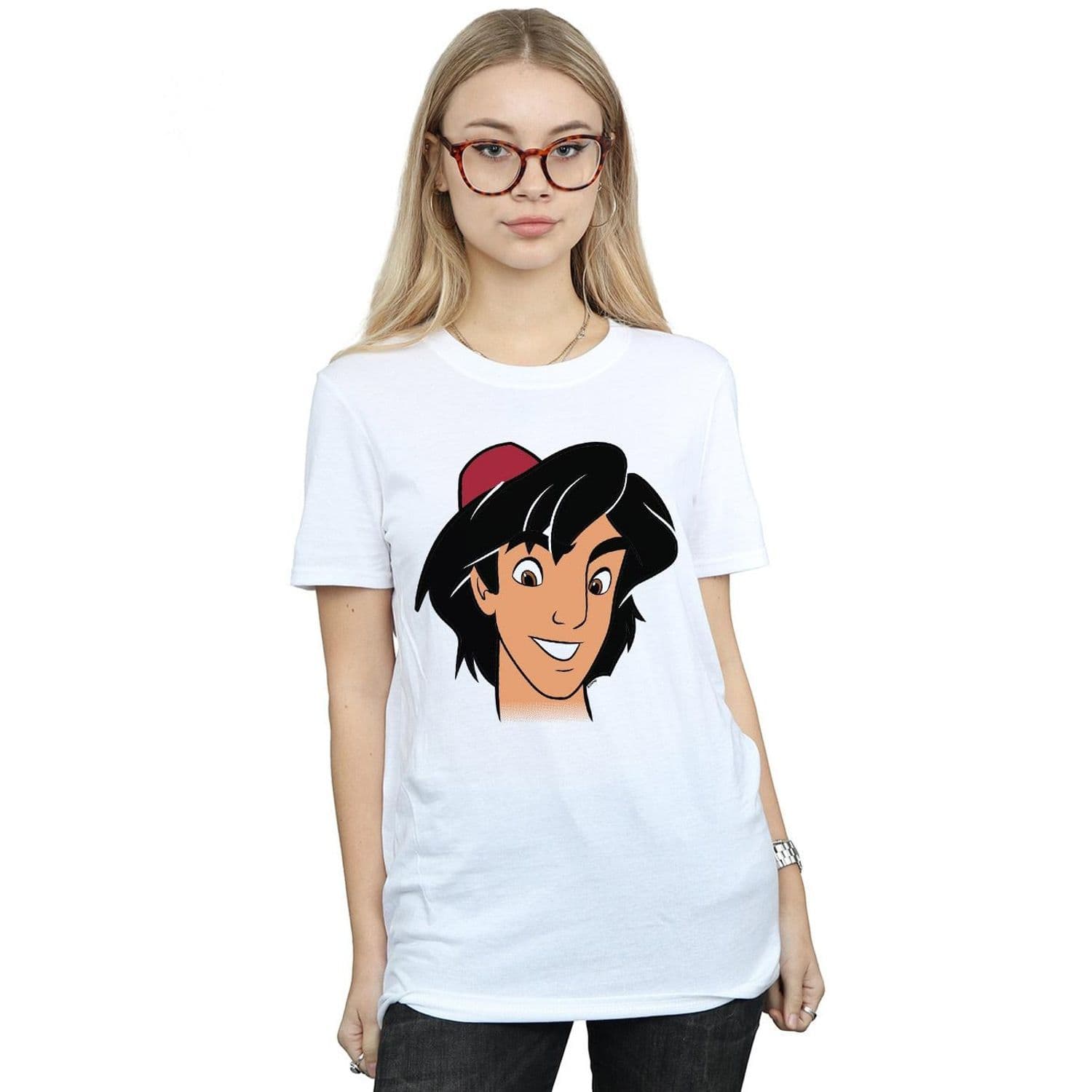Aladdin Headshot Cotton Boyfriend T Shirt