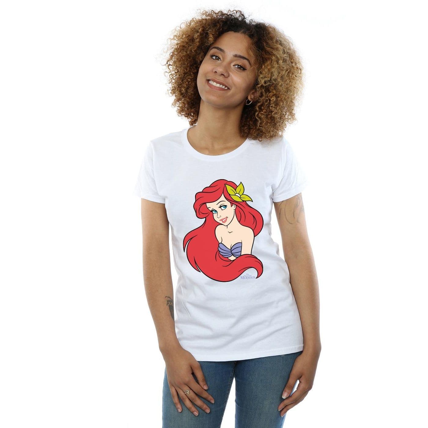 Little Mermaid Close Up Cotton T Shirt