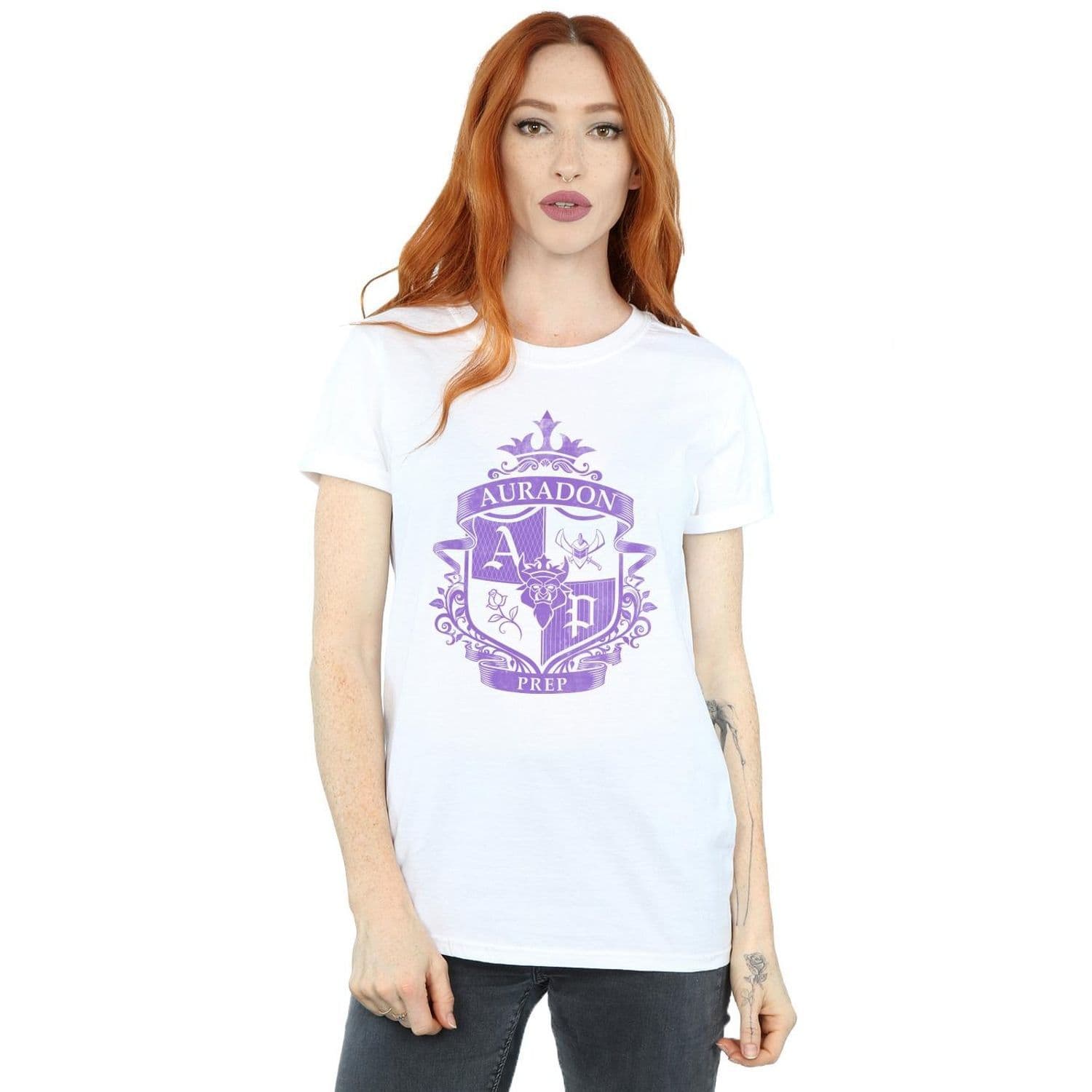 Descendants Auradon Prep Crest Cotton Boyfriend T Shirt