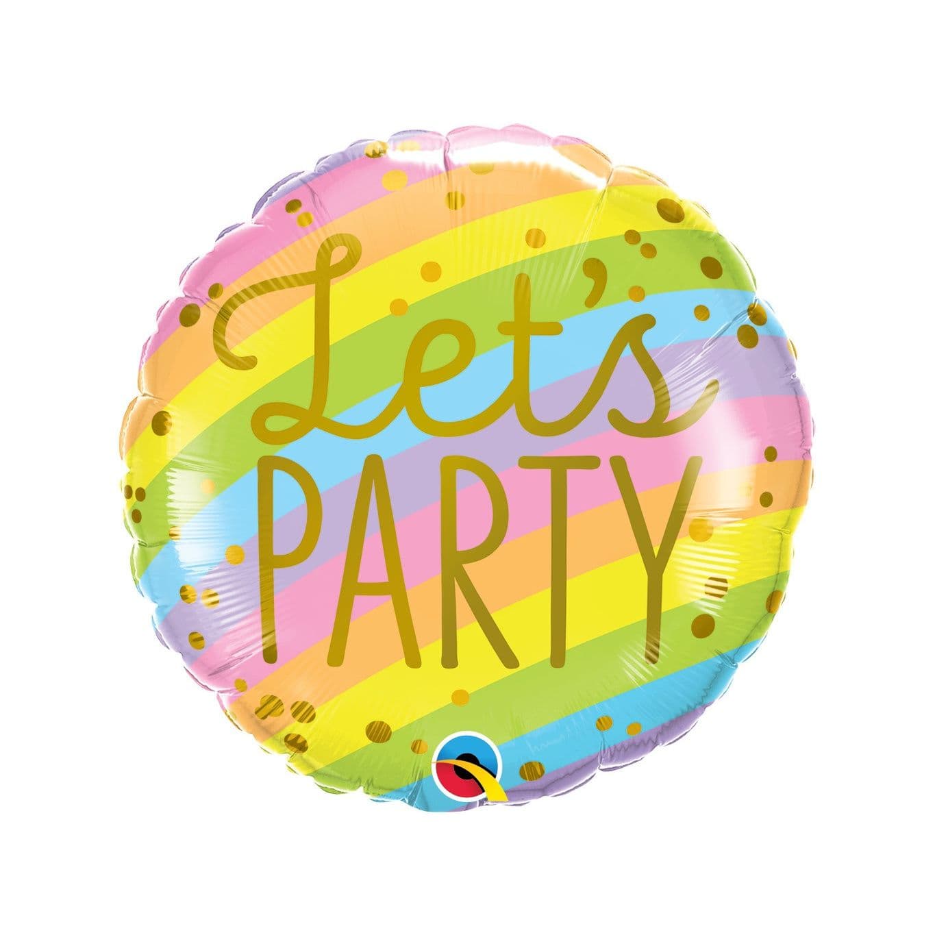 Let´s Party Striped Foil Balloon
