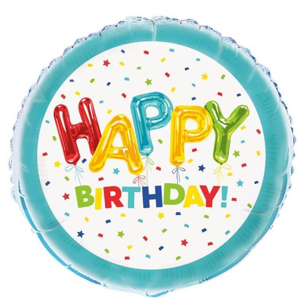 Round Birthday Foil Balloon
