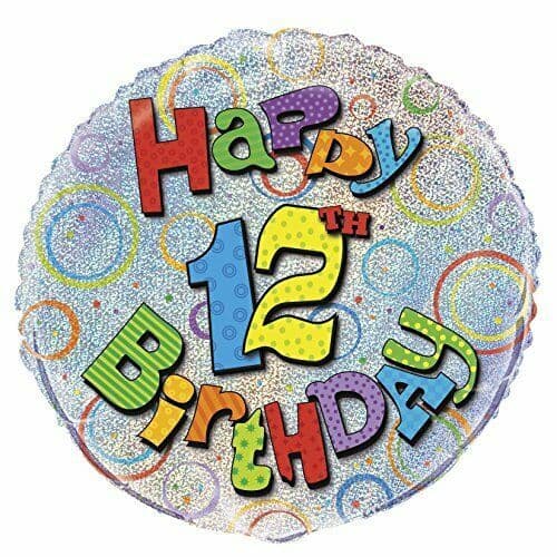12 Birthday Foil Balloon