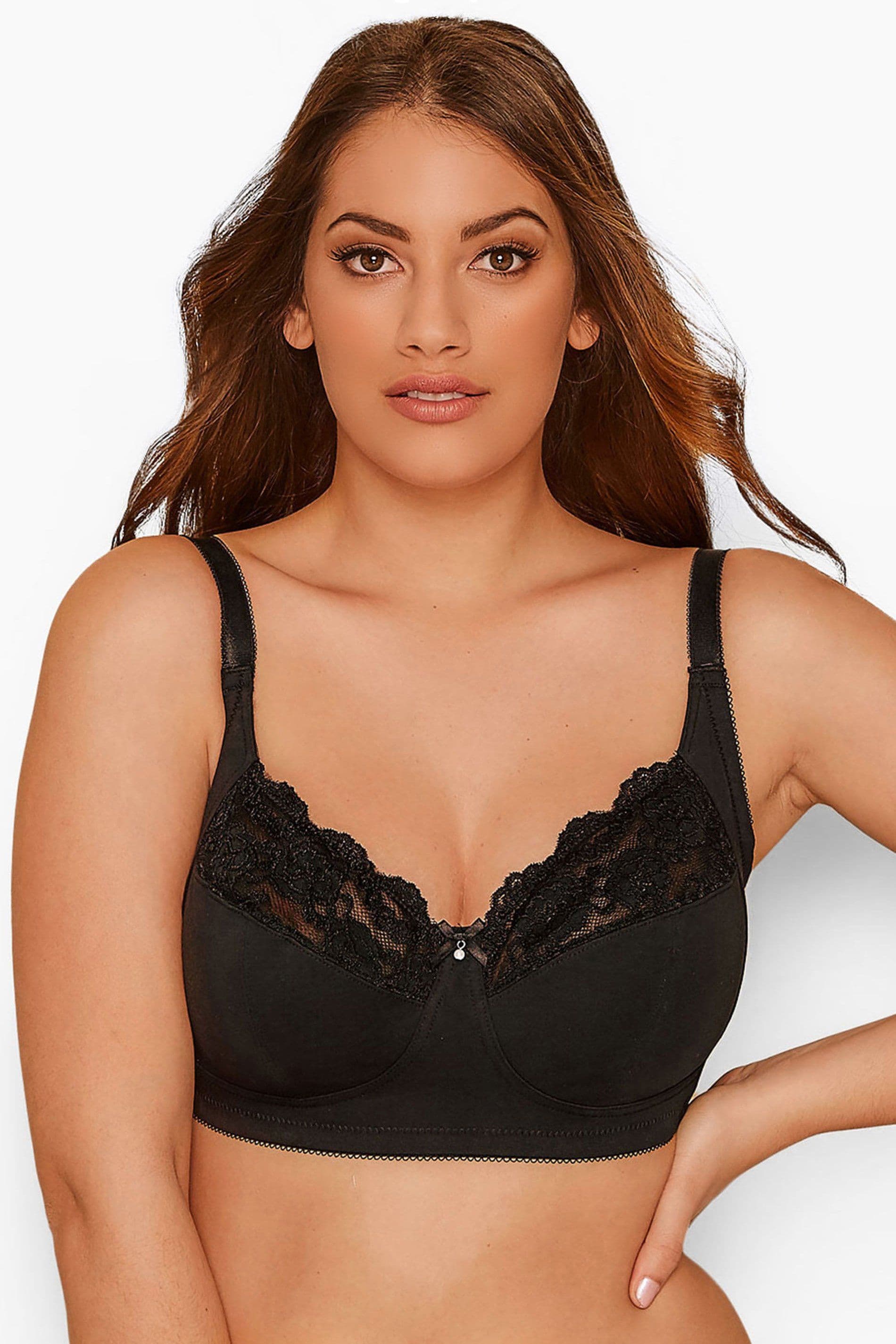 Non Wired Cotton Bra Lace Trim