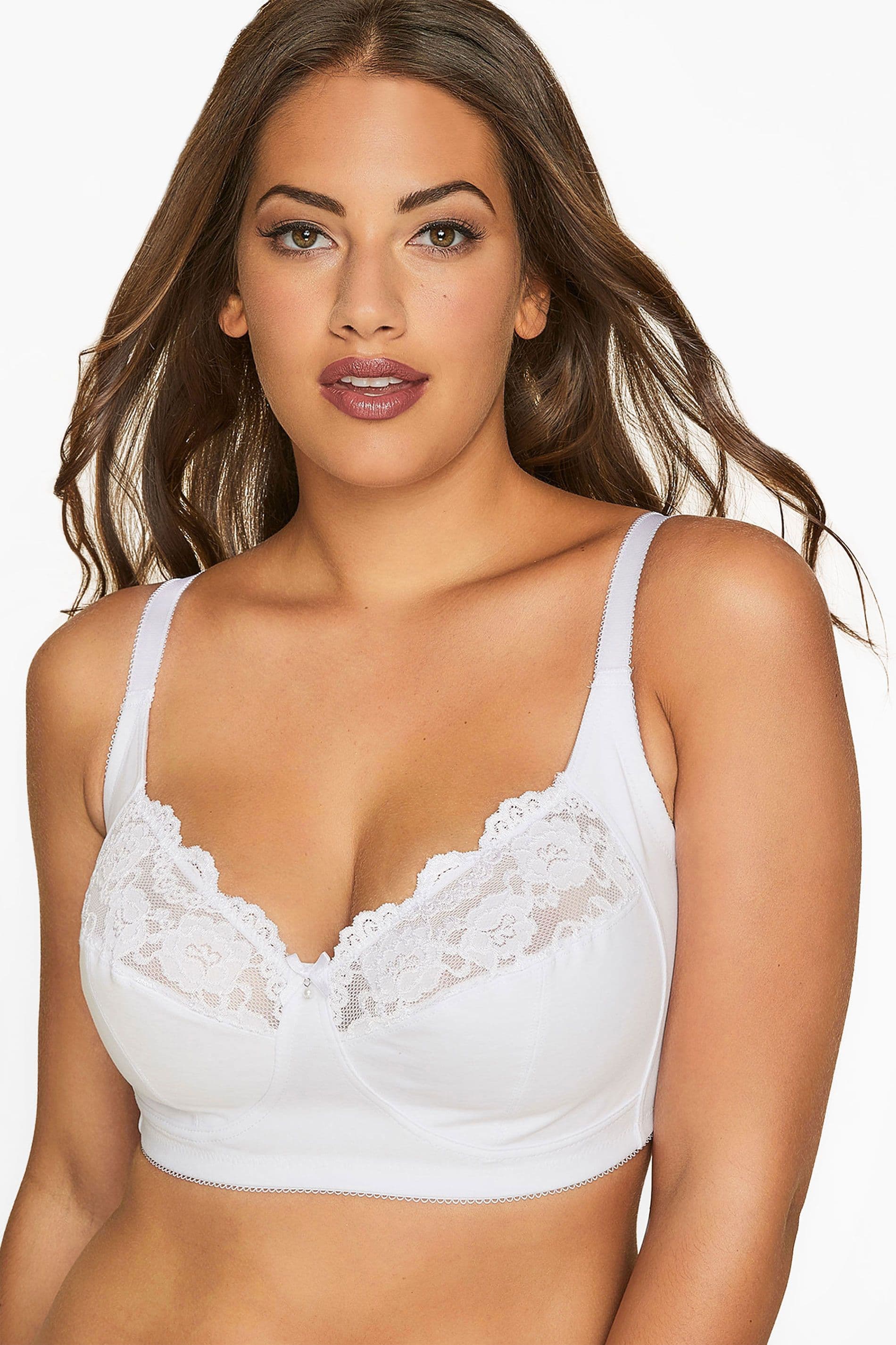 Non Wired Cotton Bra Lace Trim