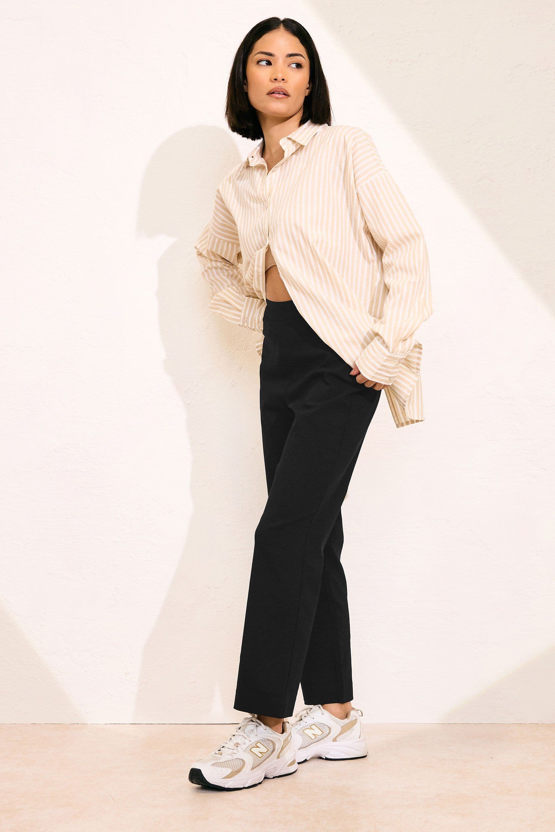 Petite Stretch Straight Leg Trousers