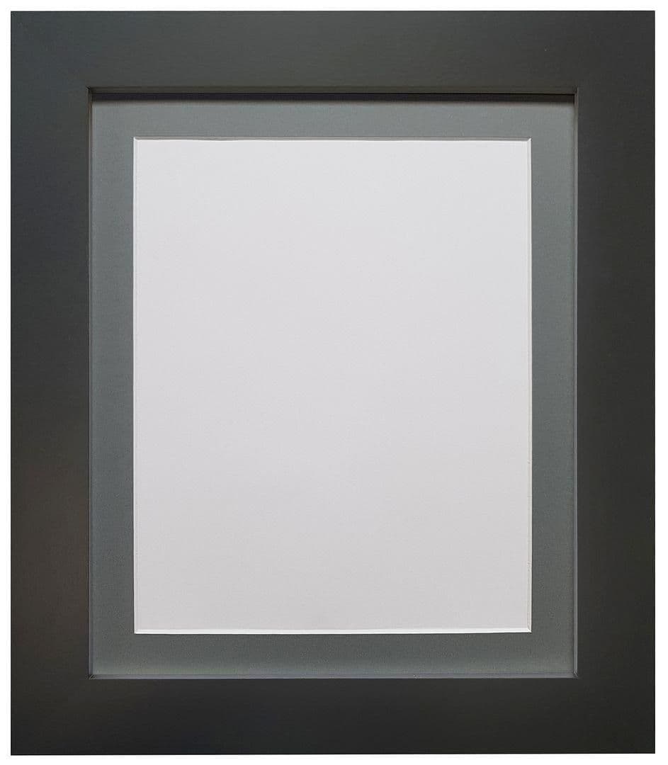 Metro Black Frame Dark Grey Mount 40 x 50CM Image x 10 Inch