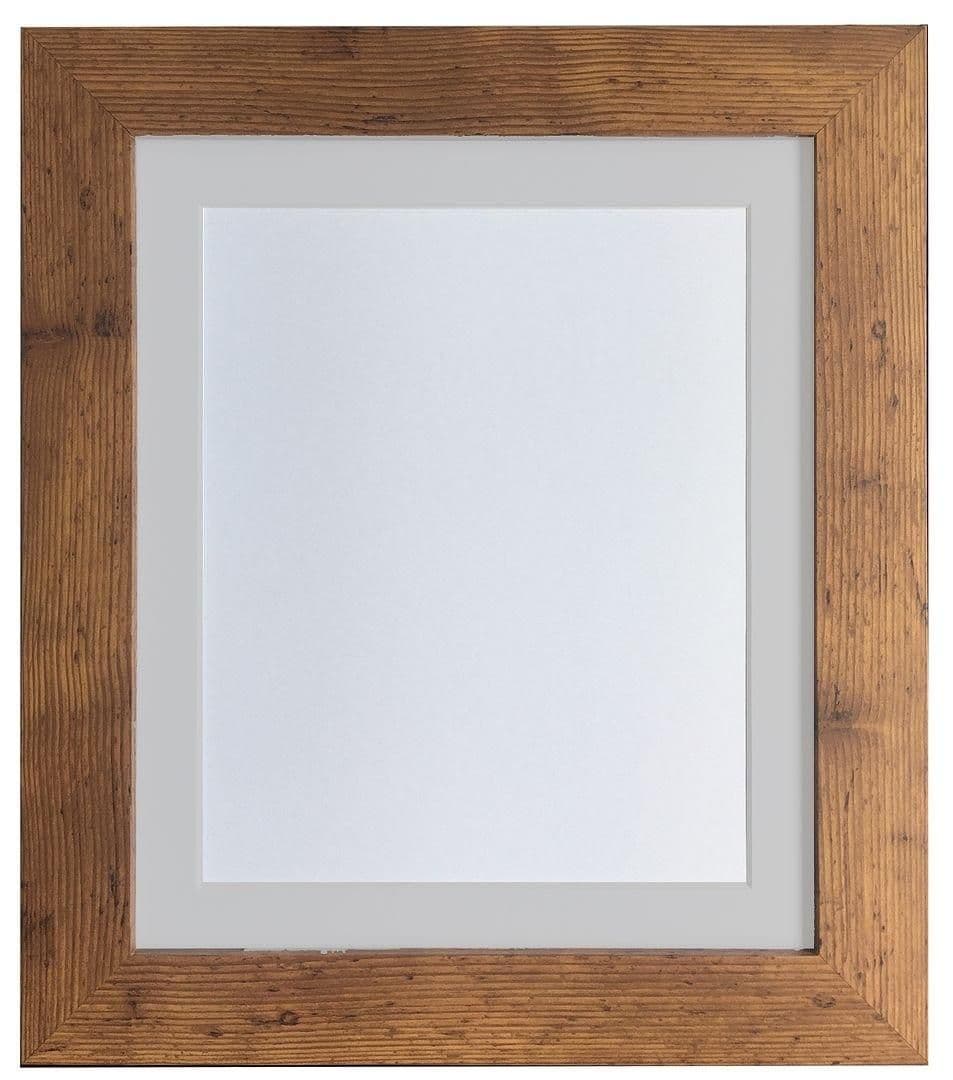 Metro Vintage Wood Frame Light Grey Mount Image x 4 Inch