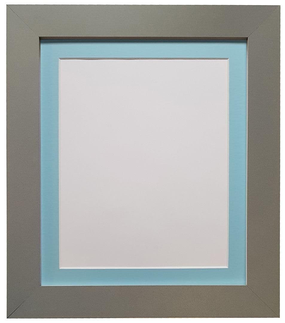Metro Dark Grey Frame Blue Mount 40 x 50CM Image A3