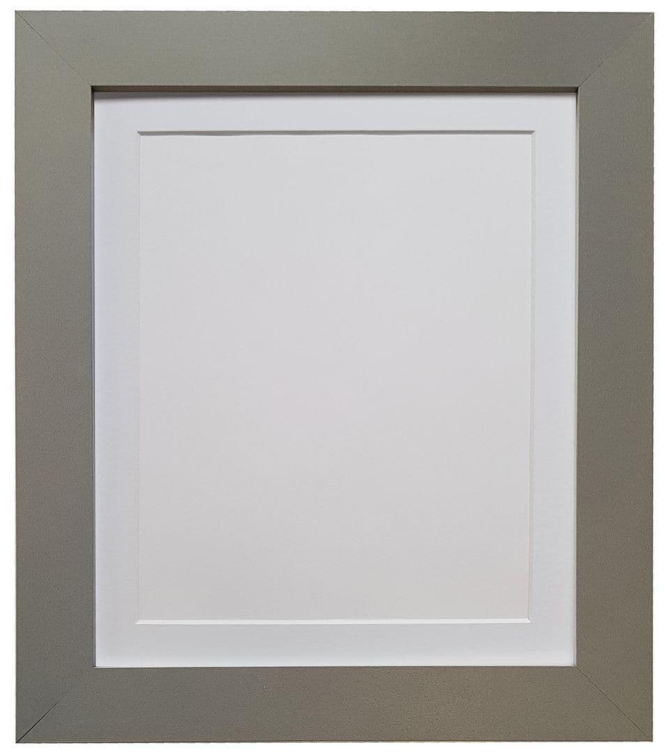 Metro Dark Grey Frame White Mount 50 x 70CM Image x 16 Inch
