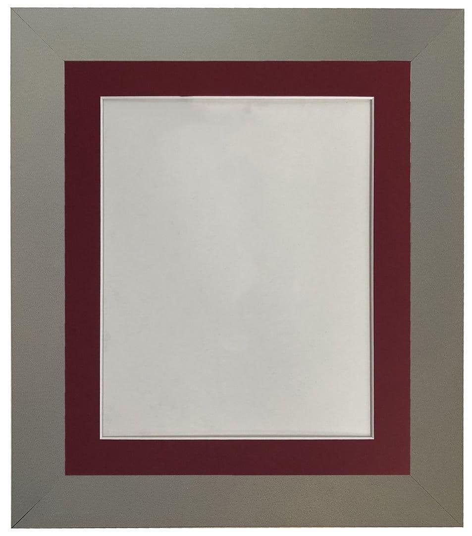 Metro Dark Grey Frame Red Mount Image x 8 Inch