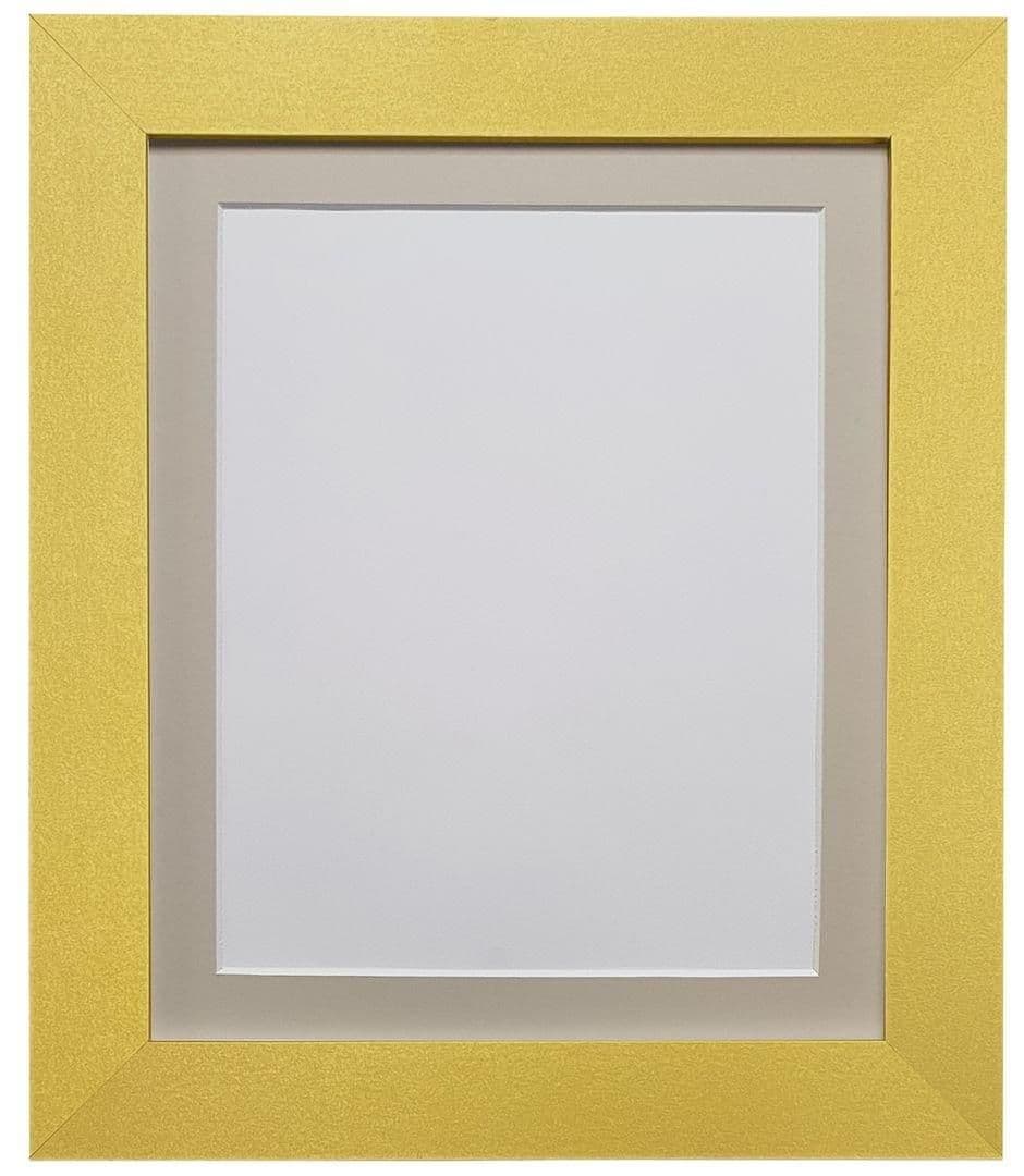 Metro Gold Frame Light Grey Mount Image x 40 CM