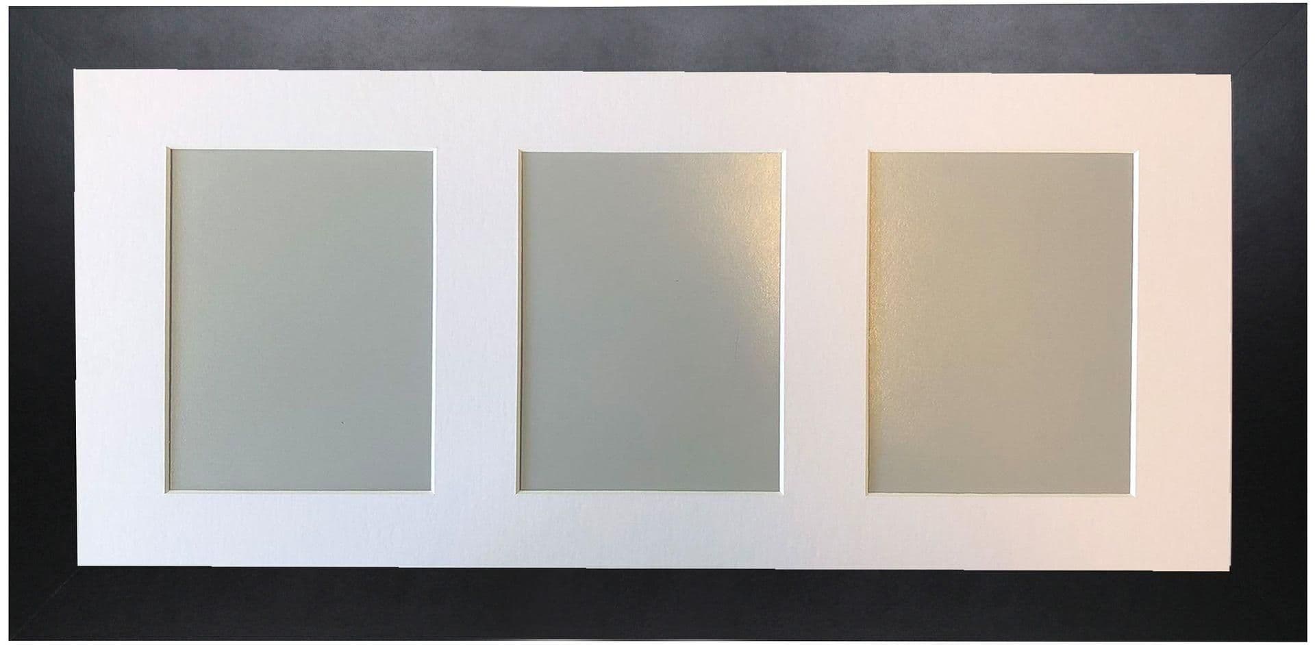 Metro Frame White Mount 3 Image Sizes 7 x 5 Inch