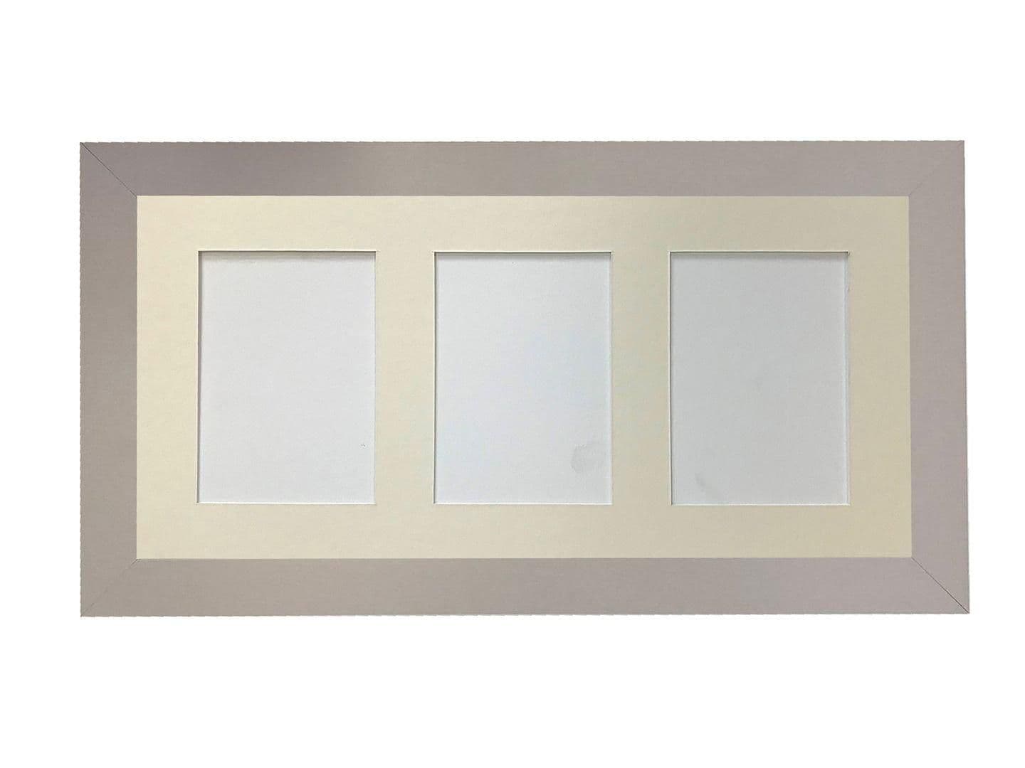 Metro Light Grey Frame Ivory Mount 3 Image Sizes 7 x 5 Inch