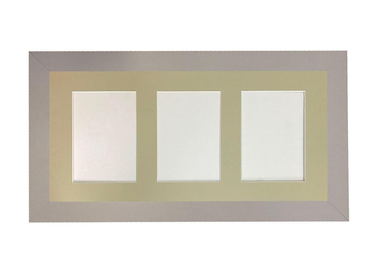 Metro Light Grey Frame Light Grey Mount 3 Image Sizes 7 x 5 Inch