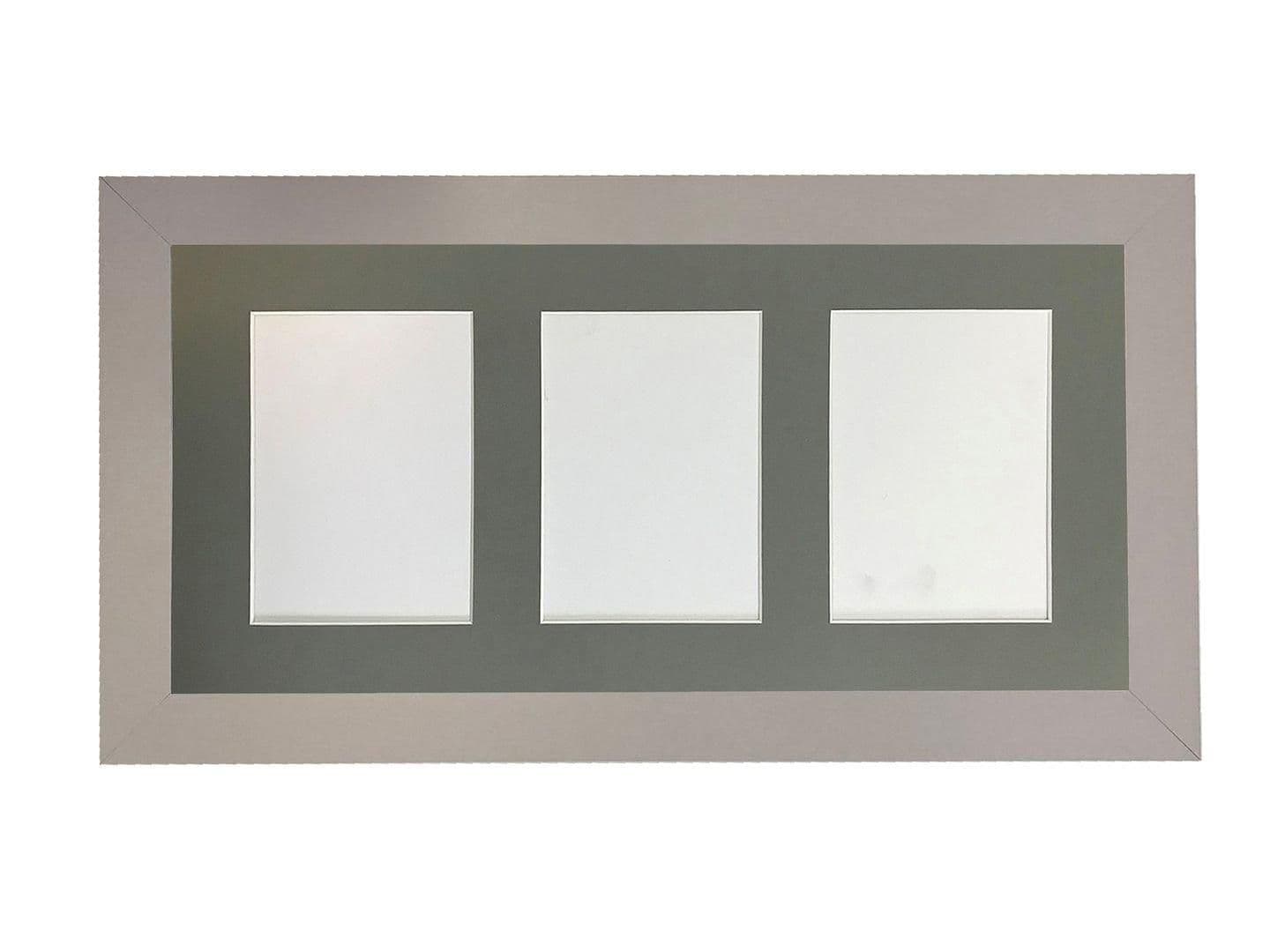 Metro Light Grey Frame Dark Grey Mount 3 Image Sizes 7 x 5 Inch