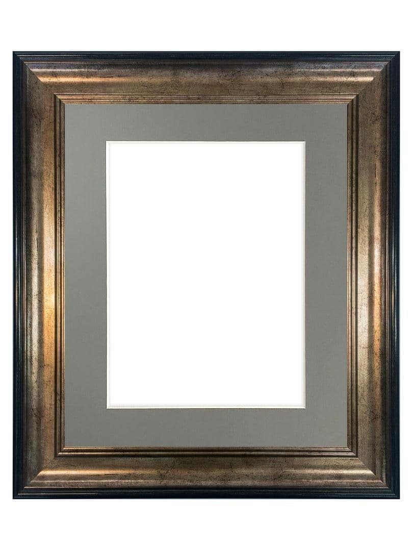 Scandi Black & Gold Frame Dark Grey Mount Image x 6