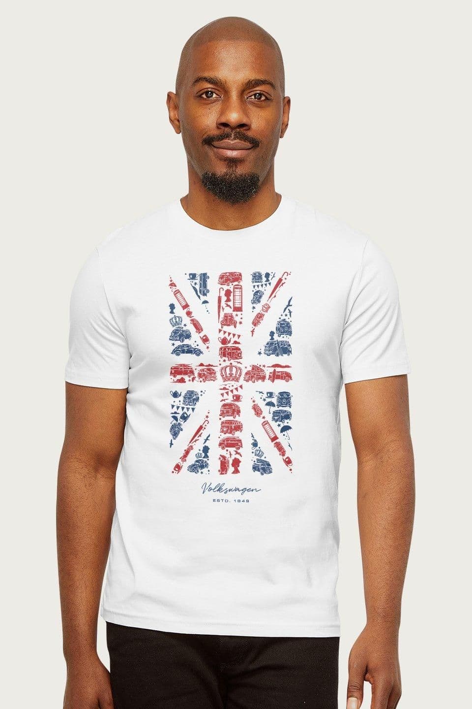 Union Jack Pattern England Euro Football T Shirt