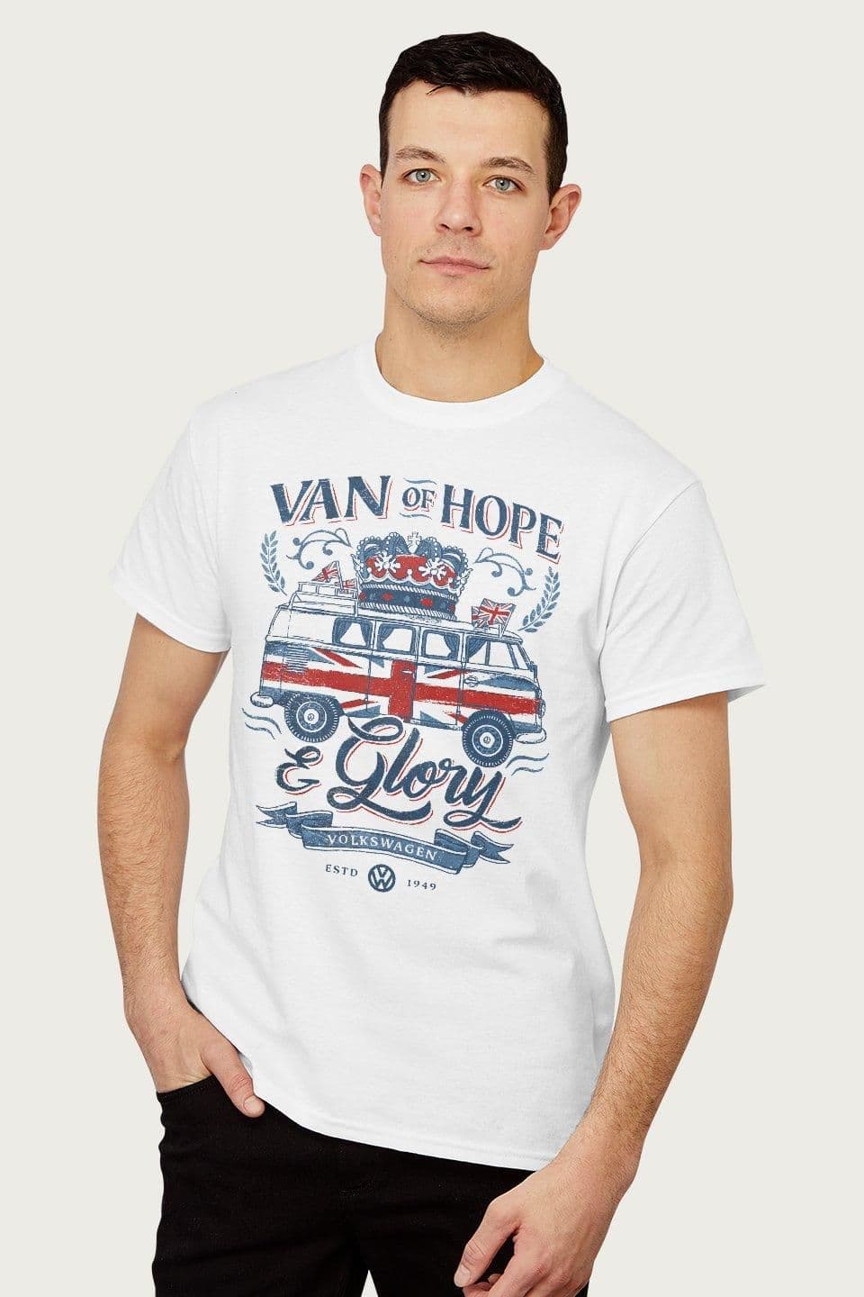 Van Hope Glory Union Jack Camper England Euro Football T Shirt