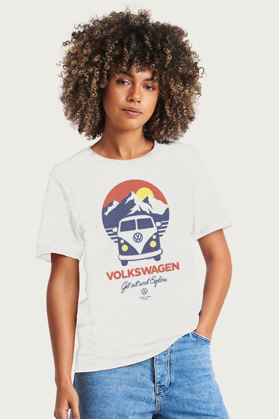Type 2 Campervan Get Out & Explore Mountains Relaxed Fit T Shirt