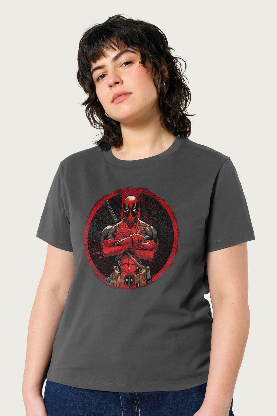Blood Splatter Arms Folded Relaxed Fit Marvel T Shirt