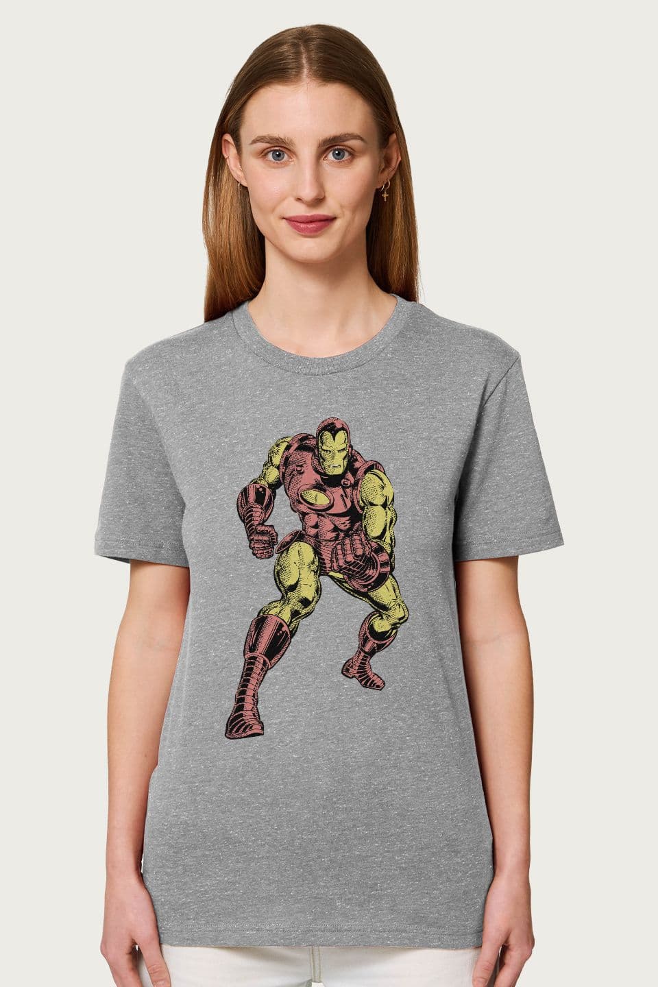 Clenched Fists Pose Relaxed Fit Marvel T Shirt Mid