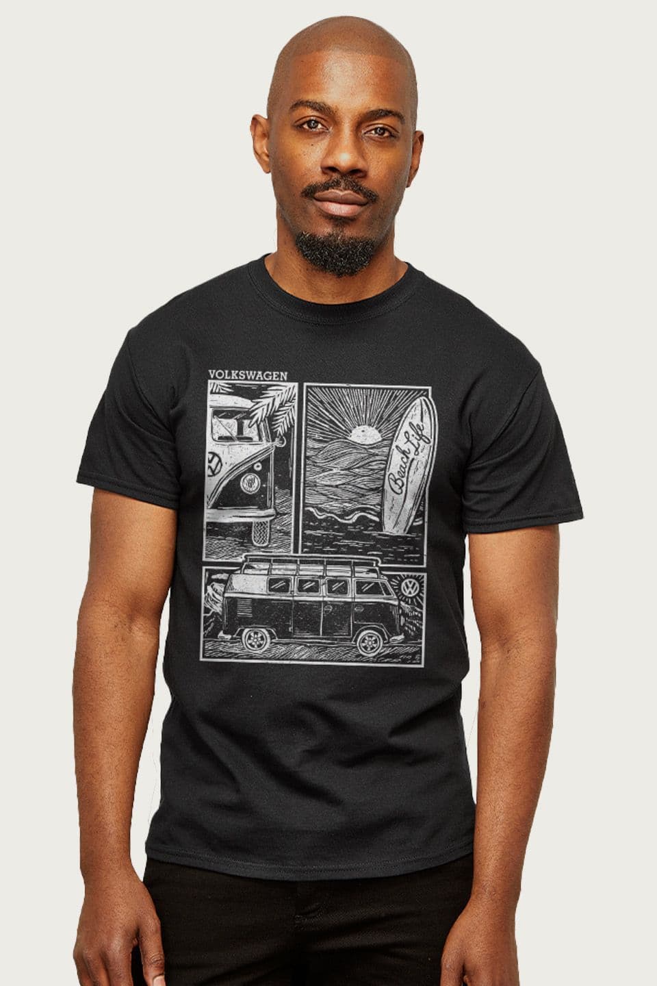 Beach Life Camper Doodle T Shirt