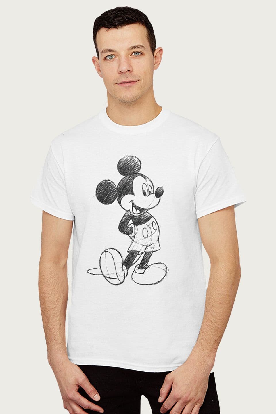 Mickey Mouse Sketch Drawing T Shirt