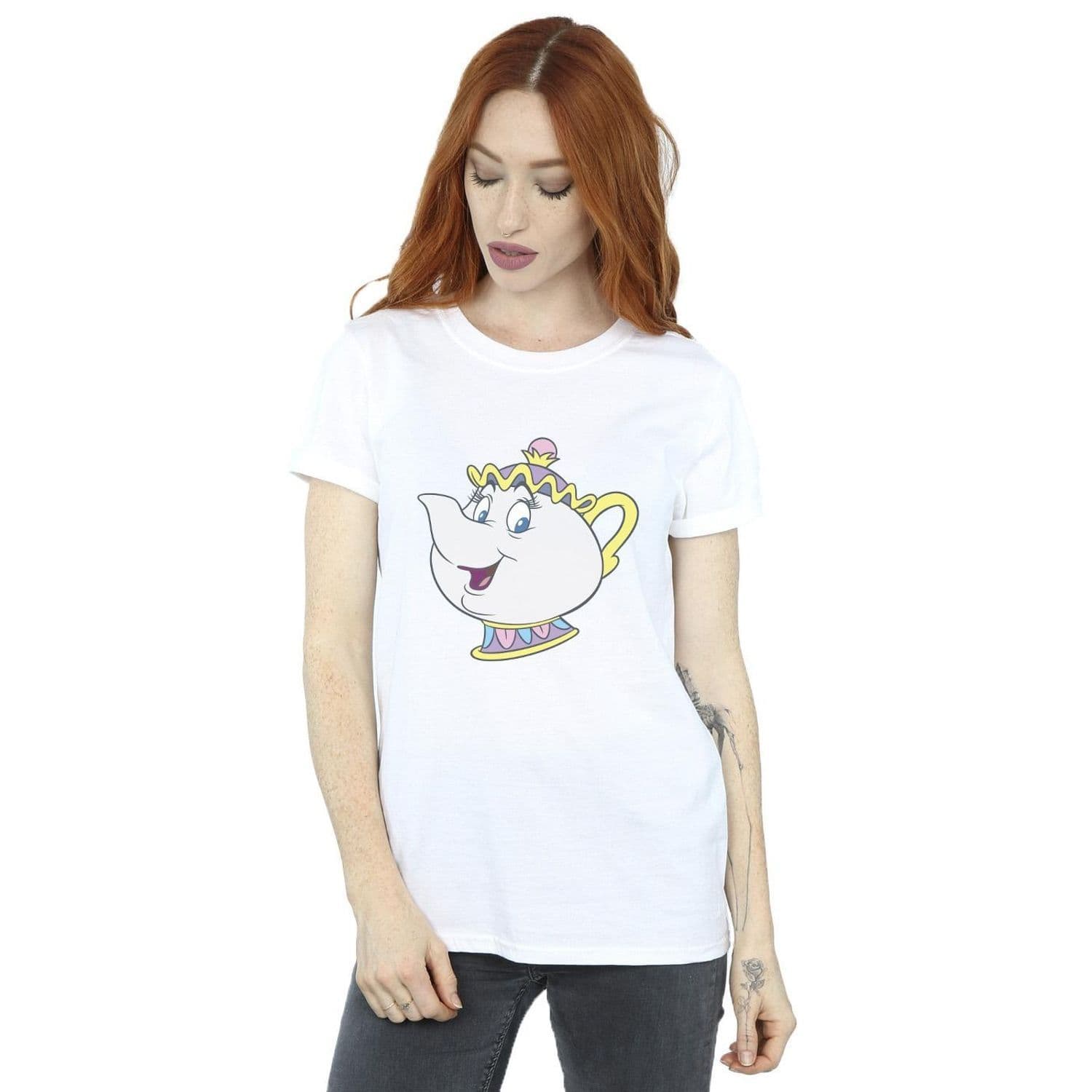 Beauty & Beast Mrs Potts Cotton Boyfriend T Shirt