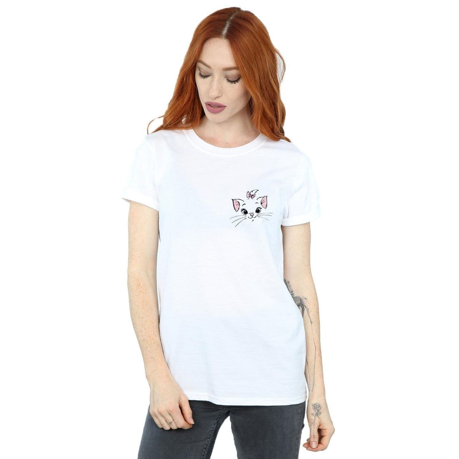 Classics Marie Face Pocket Cotton Boyfriend T Shirt