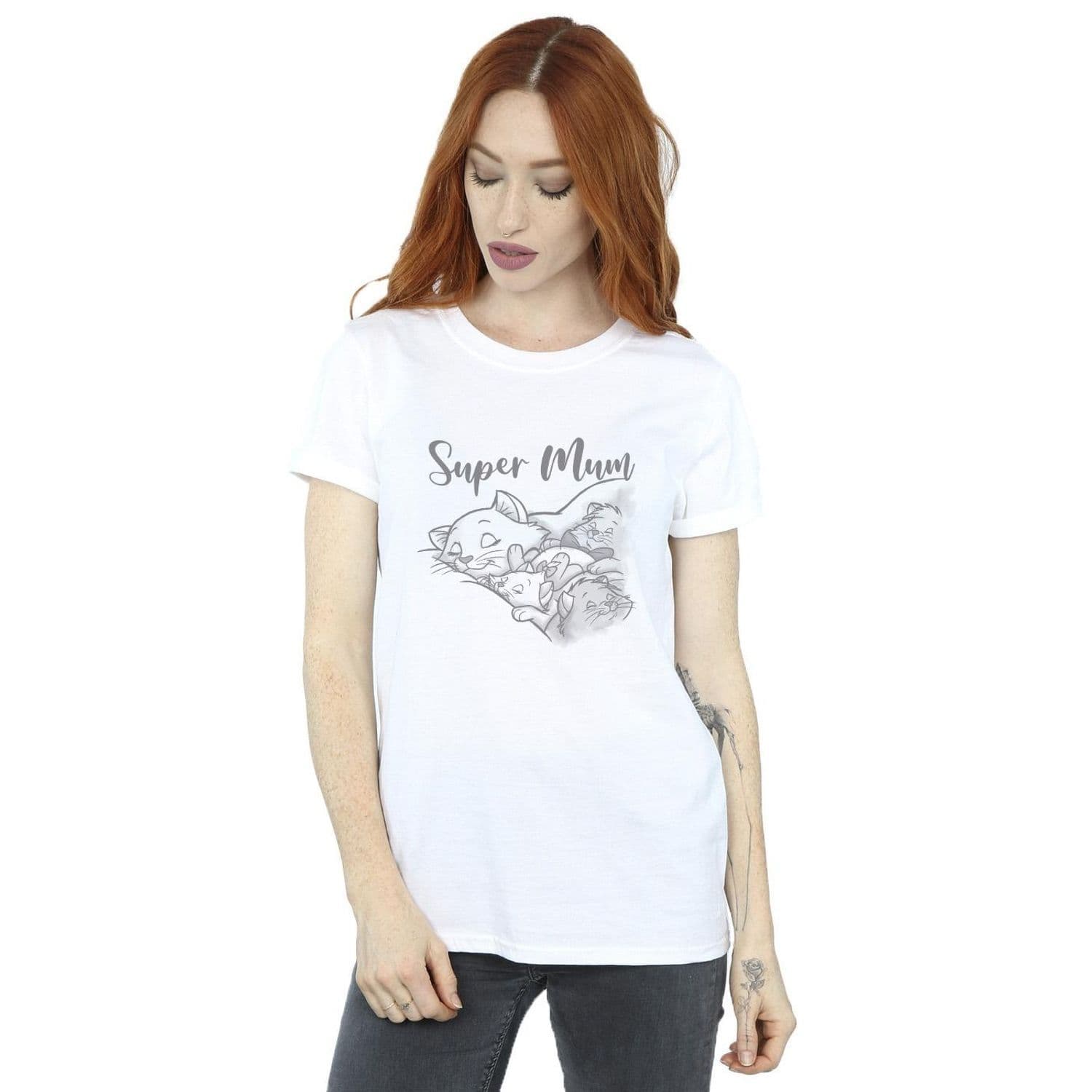 Aristocats Marie Super Mum Cotton Boyfriend T Shirt