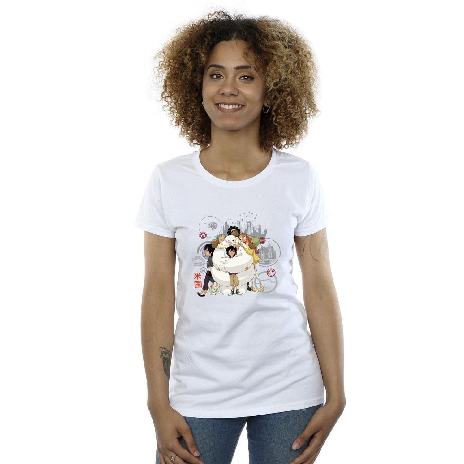 Big Hero 6 Baymax Group Hug Cotton T Shirt