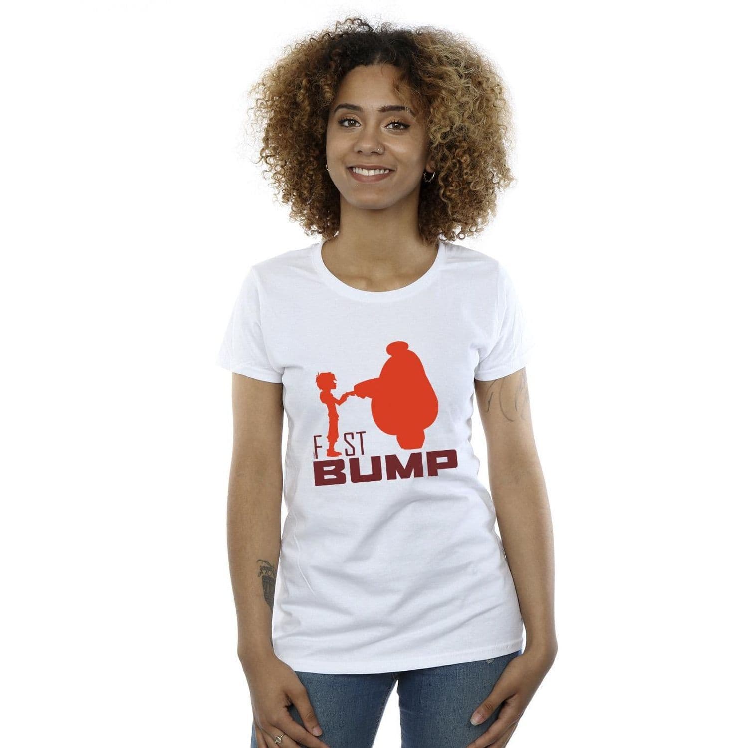 Big Hero 6 Baymax Fist Bump Cutout Cotton T Shirt