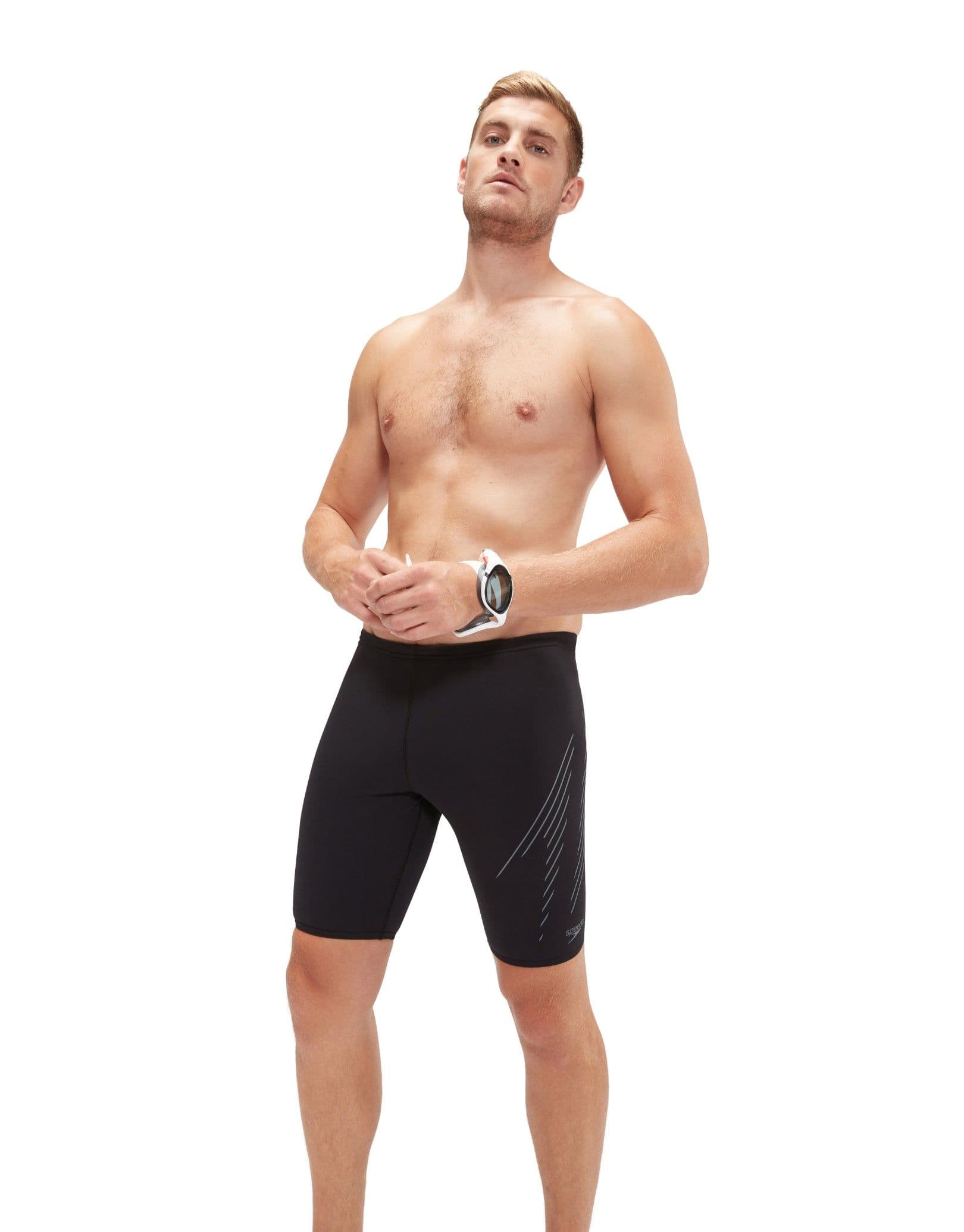 Hyperboom Placement Swim Jammers Black Grey