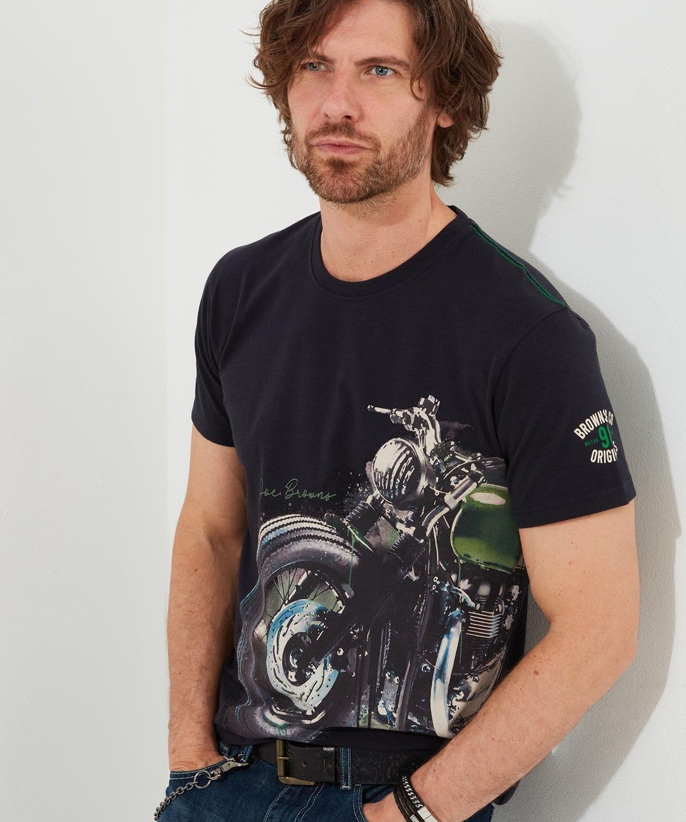 Vintage Motorbike Short Sleeve Graphic T Shirt