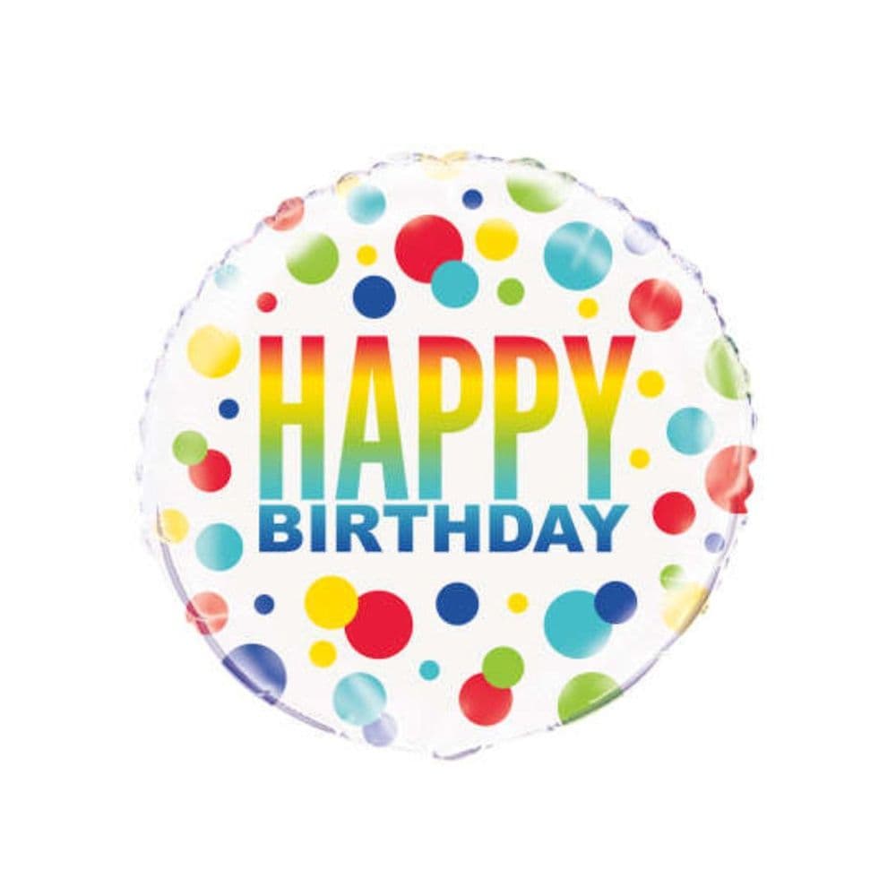 Polka Dot Birthday Foil Balloon