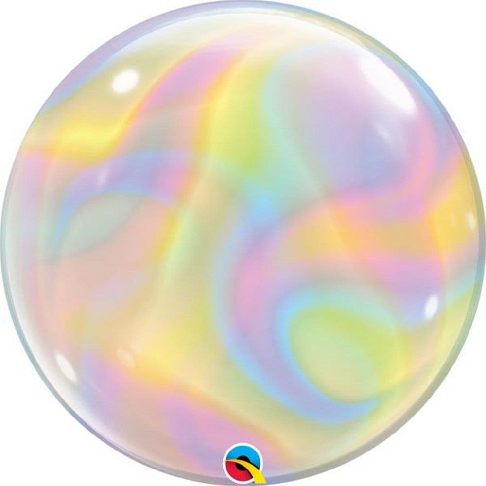 Iridescent Swirls Bubble Balloon