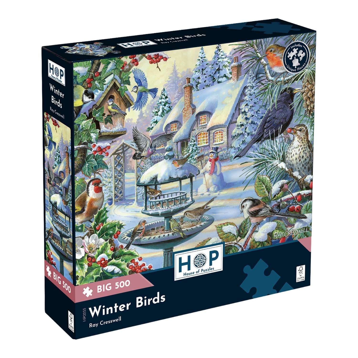 Winter Birds BIG 500 Piece Jigsaw Puzzle