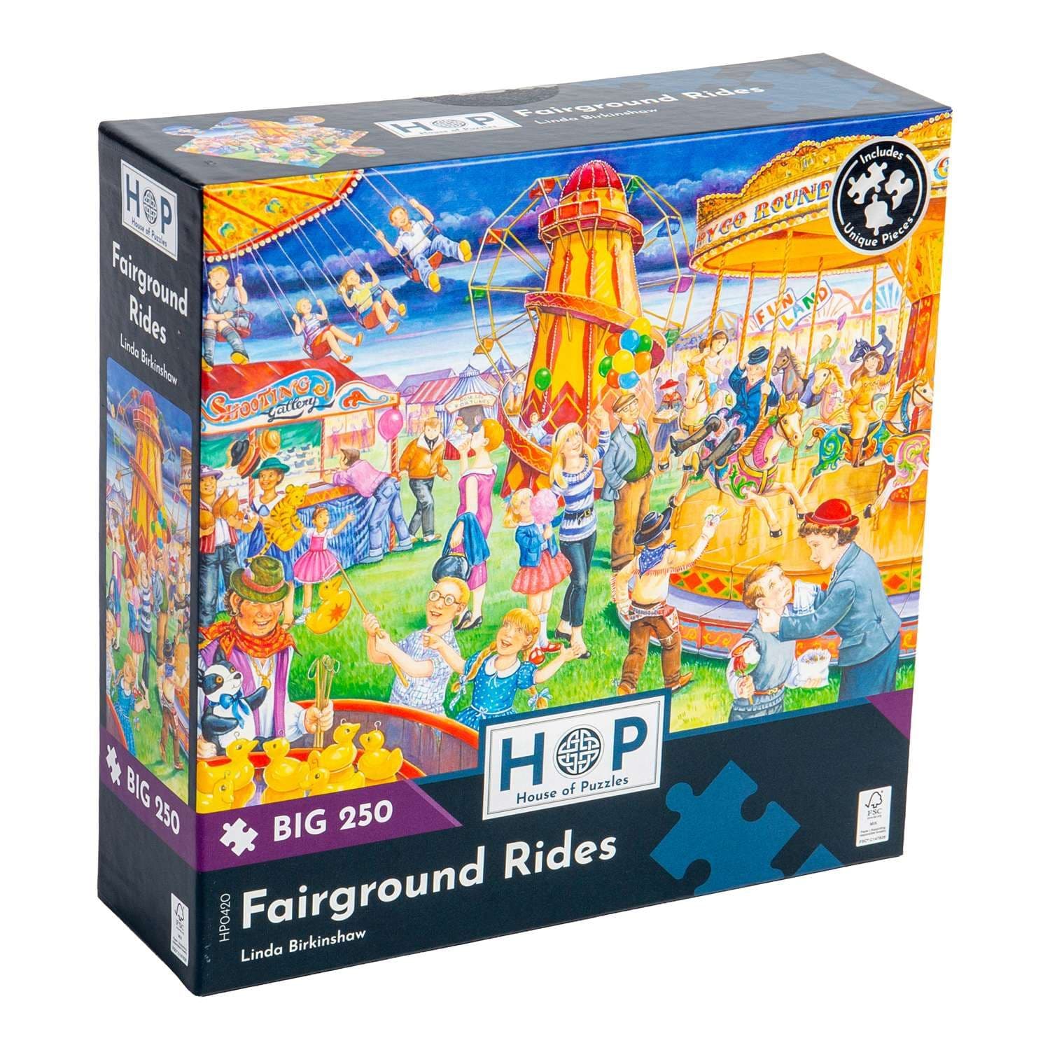 Fairground Rides BIG 250 Piece Jigsaw Puzzle