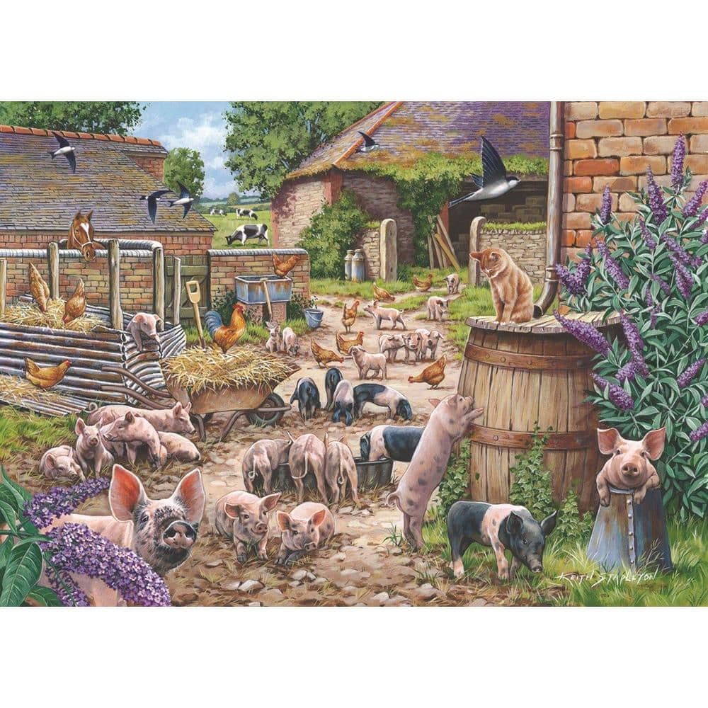 Piglet Pandemonium BIG 250 Piece Jigsaw Puzzle