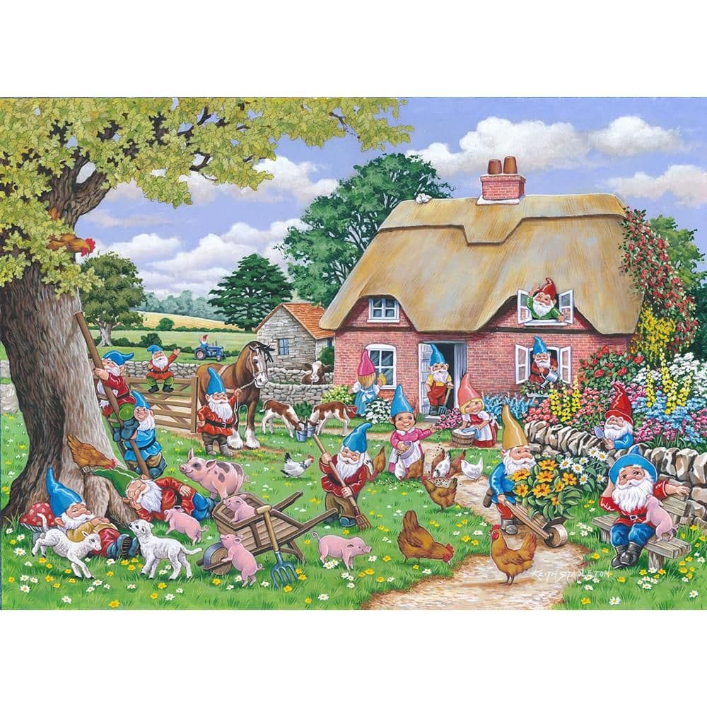 Gnome Farm BIG 500 Piece Jigsaw Puzzle