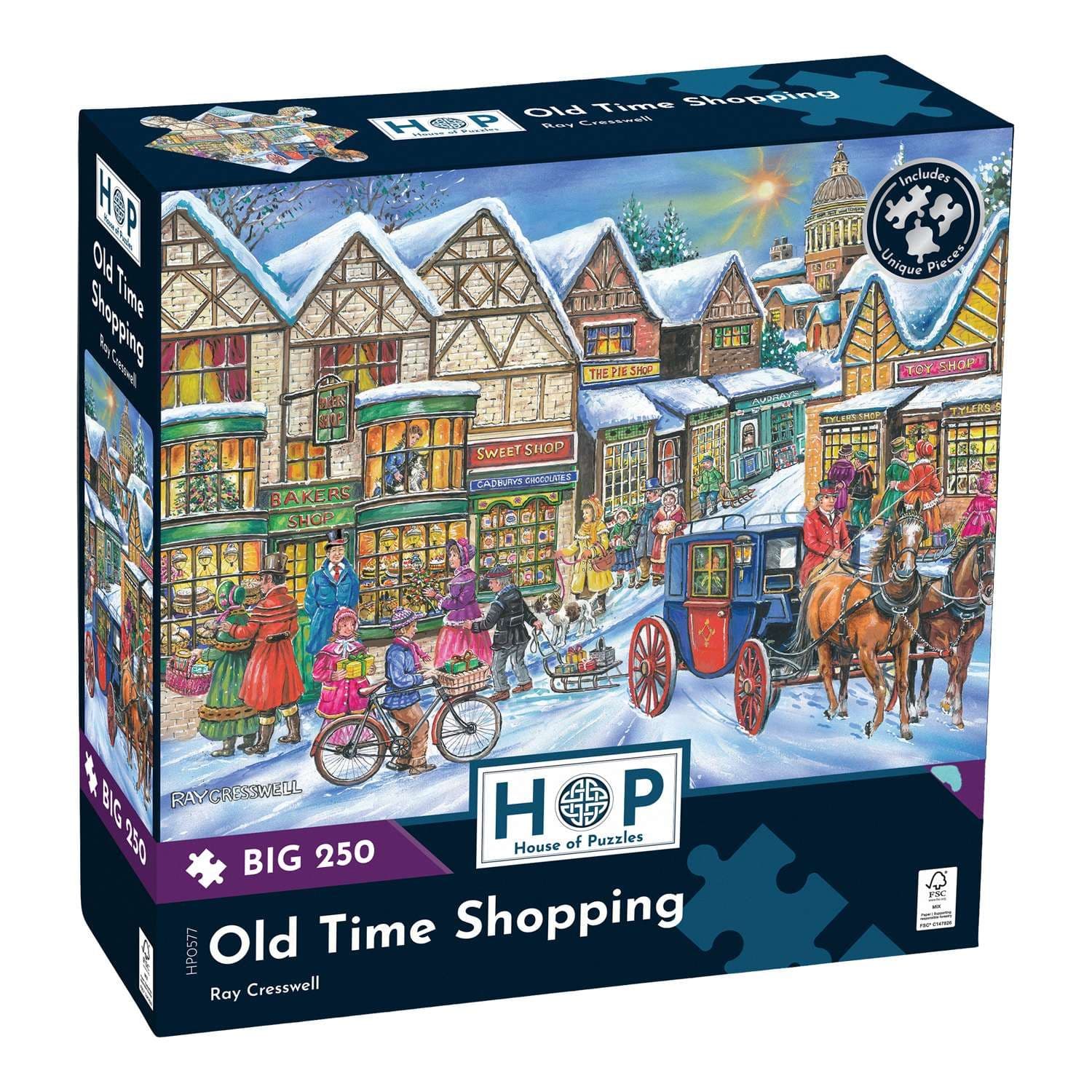 Old Time Shopping BIG 250 Piece Jigsaw Puzzle